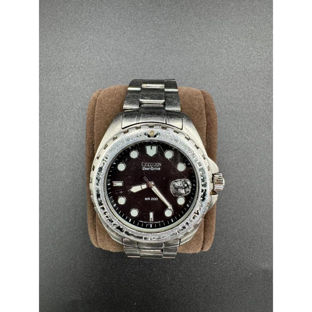 Vintage Citizen Eco-Drive Promaster Dive Watch 200m E100 Movement Used See Condi